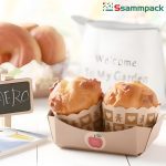 Số 2 Khay giấy kraft dáng thuyền đựng thực phẩm, bánh ngọt