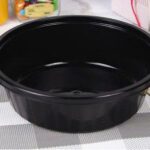 Tray-GMP QR195-S(61) Black – 1.050ml Tô nhựa tròn dùng một lần, có thể hàn màng hoặc dùng nắp đậy