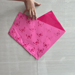 Túi Gói Hoa Butterfly Hồng 35x35cm 40mic – Túi Gói Hoa Hai Lớp Cao Cấp OPP Bó Hoa Đẹp