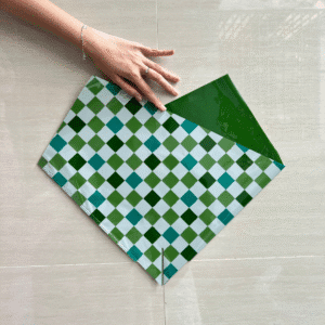 Túi Gói Hoa Caro Xanh Có Lỗ 35x35cm 40mic  – Có Lỗ Đáy, Gói Hoa Tươi, Hoa Sáp