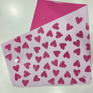 Túi Gói Hoa Trái Tim Hồng 35x35cm 40mic – Túi Gói Hoa Cao Cấp