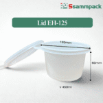 Lid EH-125 – Hộp nhựa PP trắng mờ 450ml dùng một lần