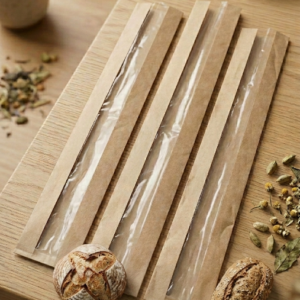 Túi Giấy Đựng Bánh Mì Que 8x36cm – Túi Kraft Cửa Sổ, Kraft Không In & Trắng Cửa Sổ